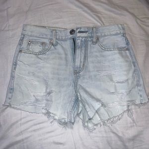 High rise light was American eagle shorts